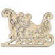 Pendentif en bois en Forme de Traîneau 110 mm
