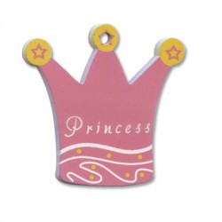 Wooden Pendant Crown PRINCE 55x57mm