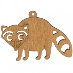 Raton Laveur en bois 70 x 100 mm