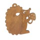 Colgante de Madera Hedgehog 80x80mm