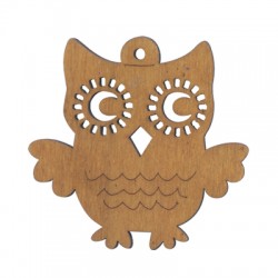 Hibou en bois 80 x 79 mm