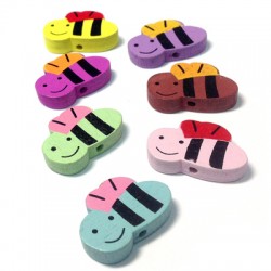 Abeille en bois 22 x 14 mm
