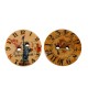 Bouton en Bois dessin Horloge 20mm