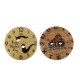 Bouton en Bois dessin Horloge 20mm
