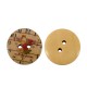 Wooden Connector Button Round Vintage Clock 20mm