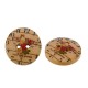 Bouton en Bois dessin Horloge 20mm