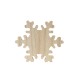 Adorno Decorativo de Madera en Forma de Copo de Nieve 89 x 105 mm
