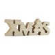 Wooden Decorative "XMAS" 60x150mm