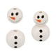Cuenta Navideña de Madera con Forma de Muñeco de Nieve 16 mm 10 mm Ø~4 mmφ