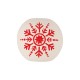 Wooden Christmas Bead Snowflake 16mm Ø~4MM