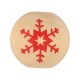 Wooden Christmas Natural Bead Snowflake 16mm Ø~4MM