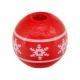 Wooden Christmas Red Bead Snowflake 16mm Ø~4MM