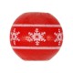Perle de Noël en bois Rouge Flocon de Neige 16 mm Ø~4 mm