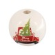 Wooden Christmas Bead Car & Tree 20mm Ø~4MM