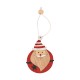 Ciondolo Natalizio in Legno Babbo Natale 45X60 mm/ 2.2 mm