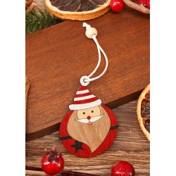 Pendentif de Noël en bois Père Noël 45 x 60 Mm/2.2 mm