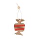 Wooden Christmas Pendant Candy 35x55mm/ 2.2mm