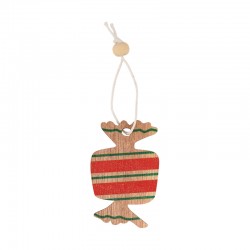 Pendentif de Noël en bois Bonbon 35 x 55 mm / 2.2 mm