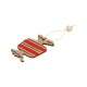 Wooden Christmas Pendant Candy 35x55mm/ 2.2mm