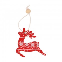 Pendentif de Noël en bois Cerf 52 x 50 mm / 2.2 mm