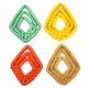 Pendentif en Rotin Losange 37 x 47 mm