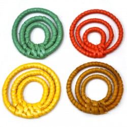 Anneau Pendentif en Rotin 42 mm