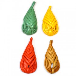 Pendentif en Rotin en Forme de Goutte 25 x 43 mm