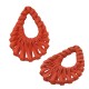 Pendente di Rattan Goccia con Foro Rotondo (~32x47mm)