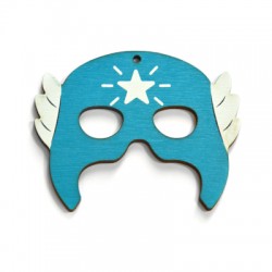 Pendentif en bois Masque 80 x 64 mm