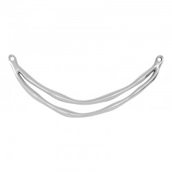 Pendentif en Zamak Double Barre ~92 x 37 Mm/3.8 mm Ø2.2 mm