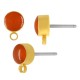 Boucle D'Oreille Ronde et Boucle en Laiton Émaillé 5 mm