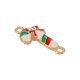 Enameled Zamak Connector Candy with Stras 10x16mm