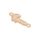 Enameled Zamak Connector Candy with Stras 10x16mm