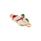 Enameled Zamak Connector Snowman 11x15mm