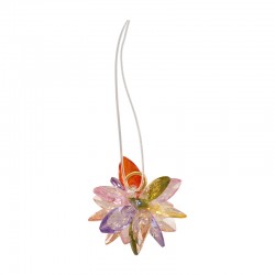 Pendentif Fleur en Zamak avec Zircon 12 mm