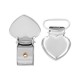Clip Metallica con Faccia a Cuore e Anello a D 25X37 mm Ø20 mm
