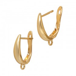 Brass Earring w/ Loop 11x18mm