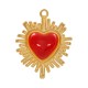 Colgante de Zamak Esmaltado en Forma de Corazón 24 x 30 mm