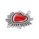Colgante de Zamak Esmaltado en Forma de Corazón 24 x 30 mm