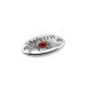 Enameled Zamak Connector Oval "Μάρτης" 11x18mm