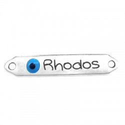 Enameled Zamak Connector Tag Eye 'Rhodes' 7x35mm Ø1.8mm