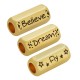 Tubo Metal Latón Hexágono "Fly Believe Dream" 8x19mm (Ø5mm)