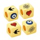 Enameled Brass Bead Cube Evil Eye Swallow Heart 10mm Ø5.2mm