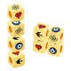 Cubo in Ottone Occhio Cuore Rondine Smaltato 10mm (Ø5.2mm)