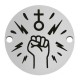 Stainless Steel 304 Connector Round "Female Power" 15mm Ø1.2mm