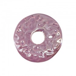 Disque en Céramique Émaillée Violet 40 mm/6 mm Ø 8 mm