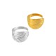 Anillo de Metal Latón Ajustable Hoja Chevalier 60x12mm