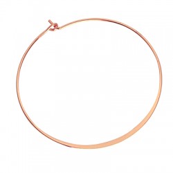 Brass Earring Hoop Flattened 50mm