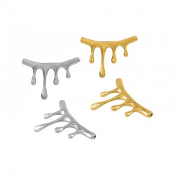 Pendentif en Acier Inoxydable 304 avec Gouttes 48 x 33 mm (Ø ~ 2.3 mm)
