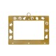 Pendentif Cadre Decoré en Métal/Zamac, 110x80mm